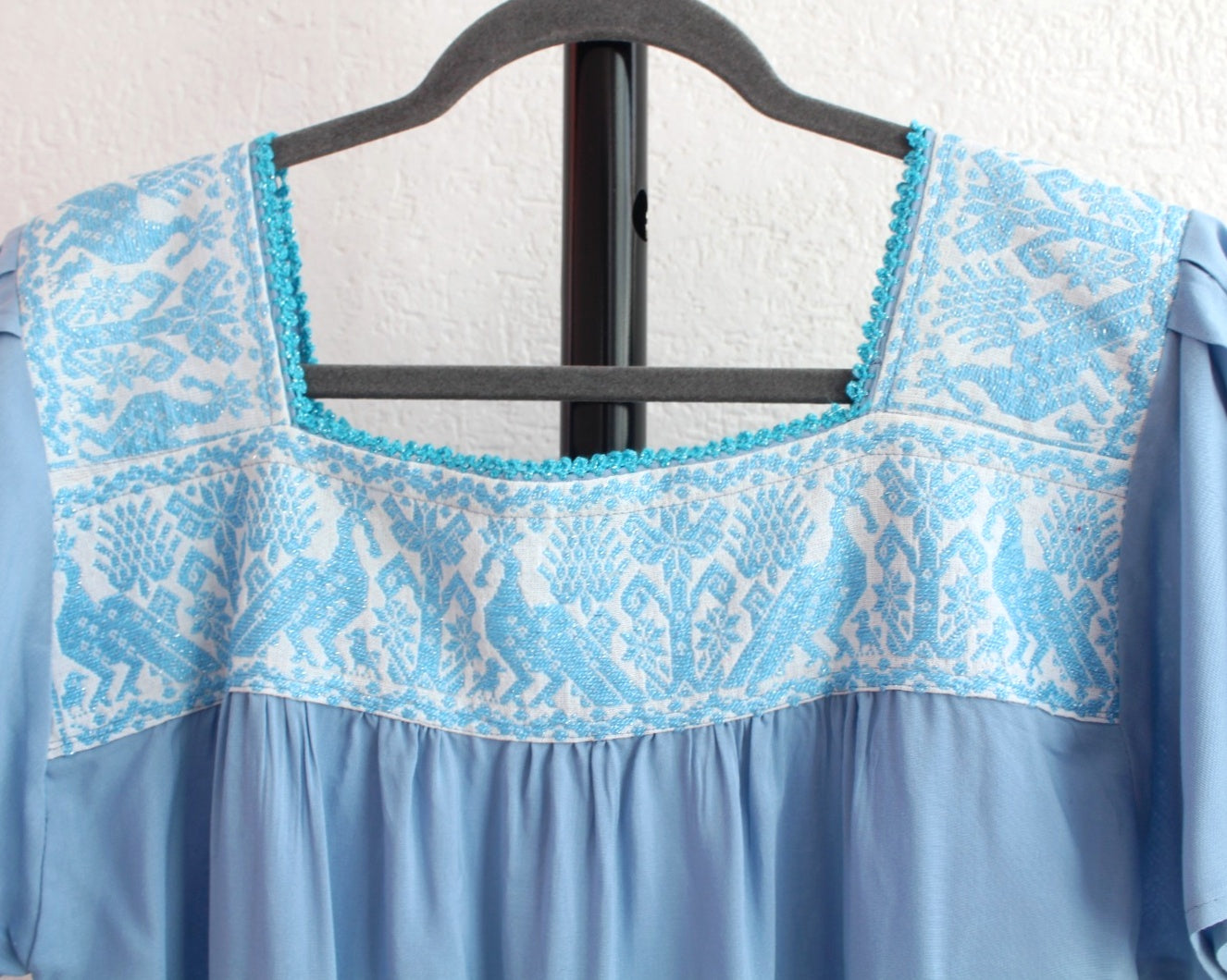 Blusa Tania Azul Claro Pavo Reales XL - 2XL
