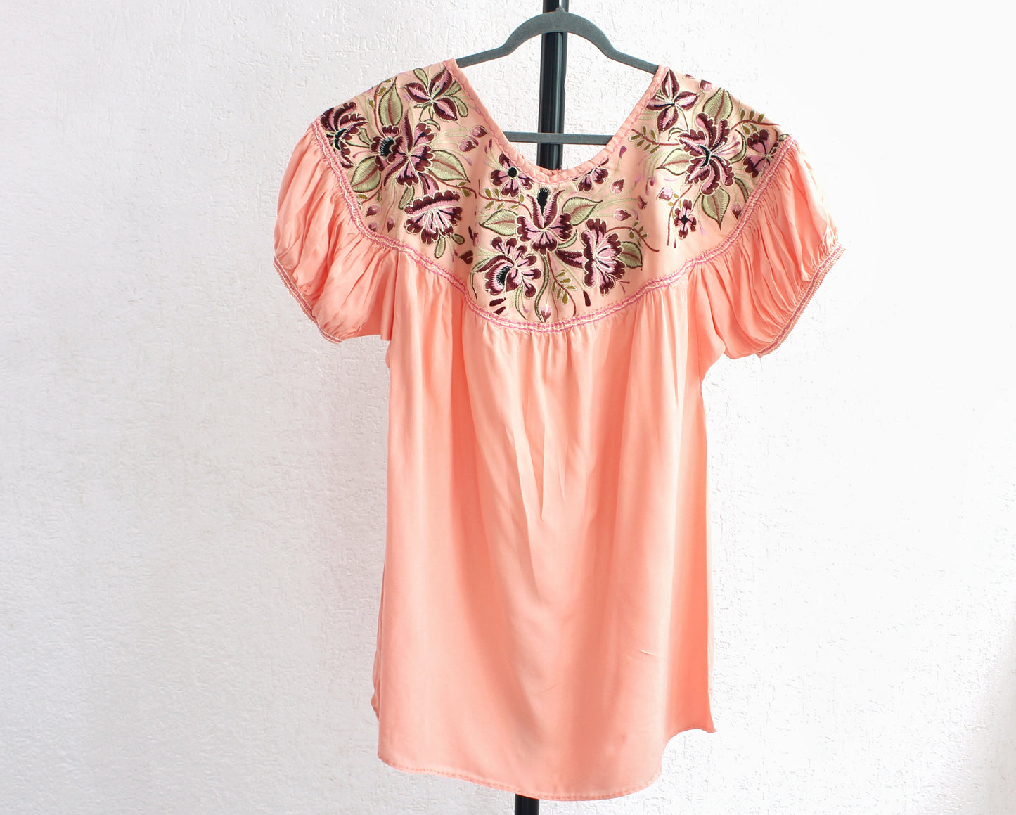 Blusa Abigail Flores Coral XXL