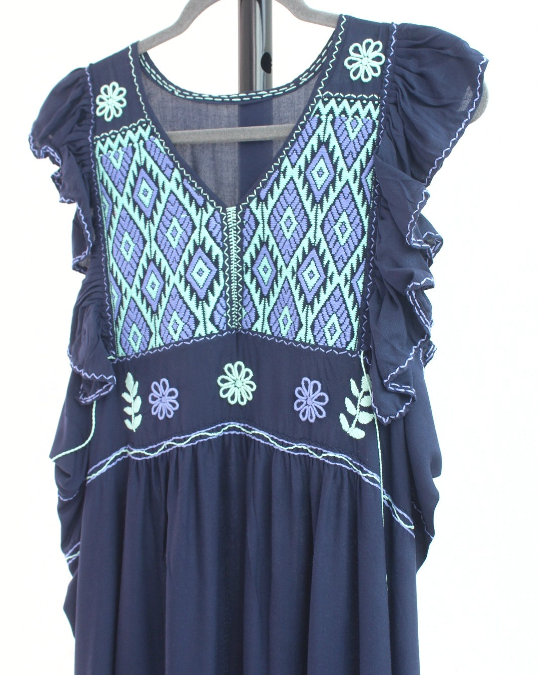 Vestido Antonia Azul Marino Menta 2XL
