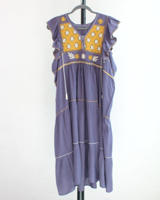 Vestido Antonia Gris Amarillo 💛