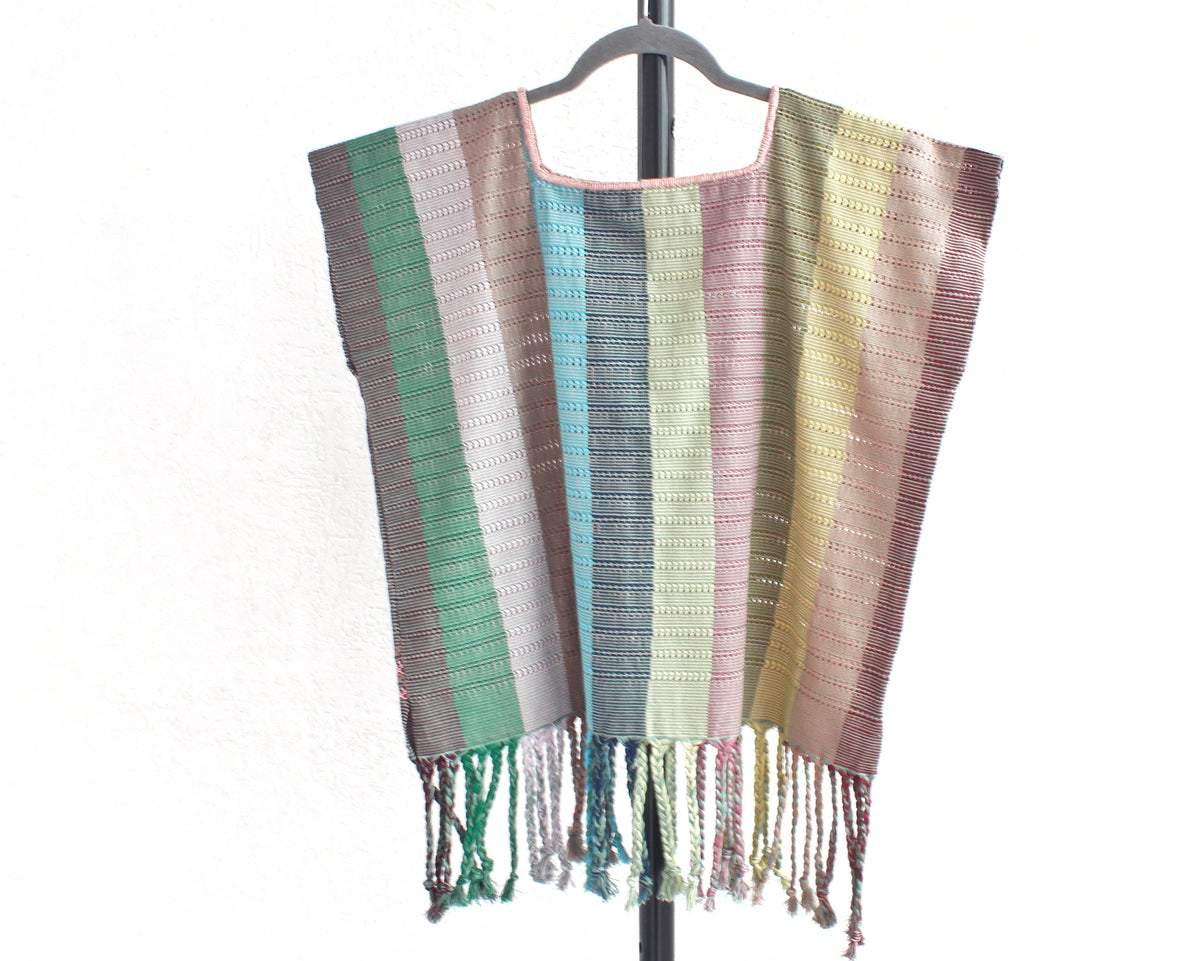 Huipil Angela Azul Verde Amarillo XL