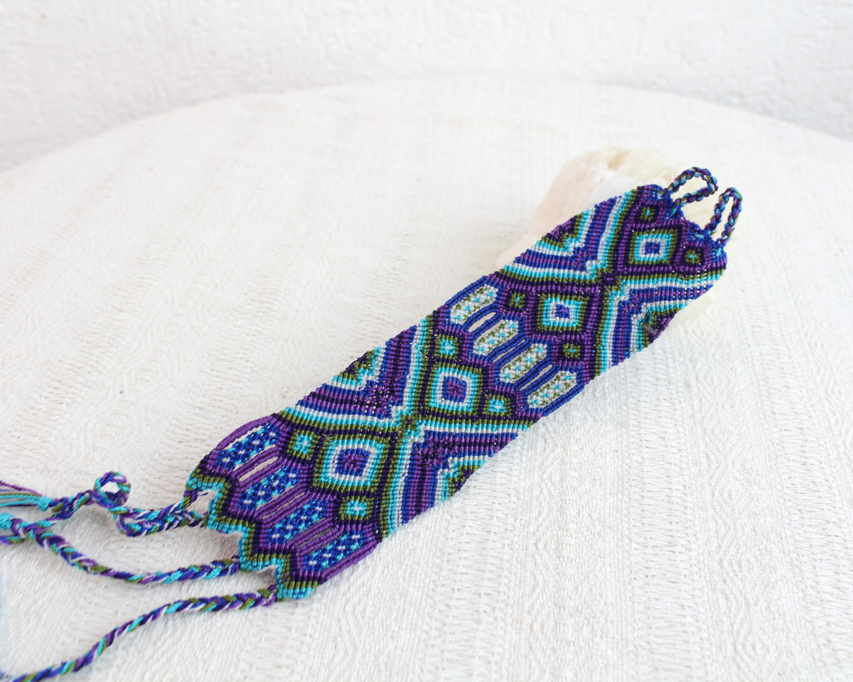 Pulsera Tejida Azul Morado