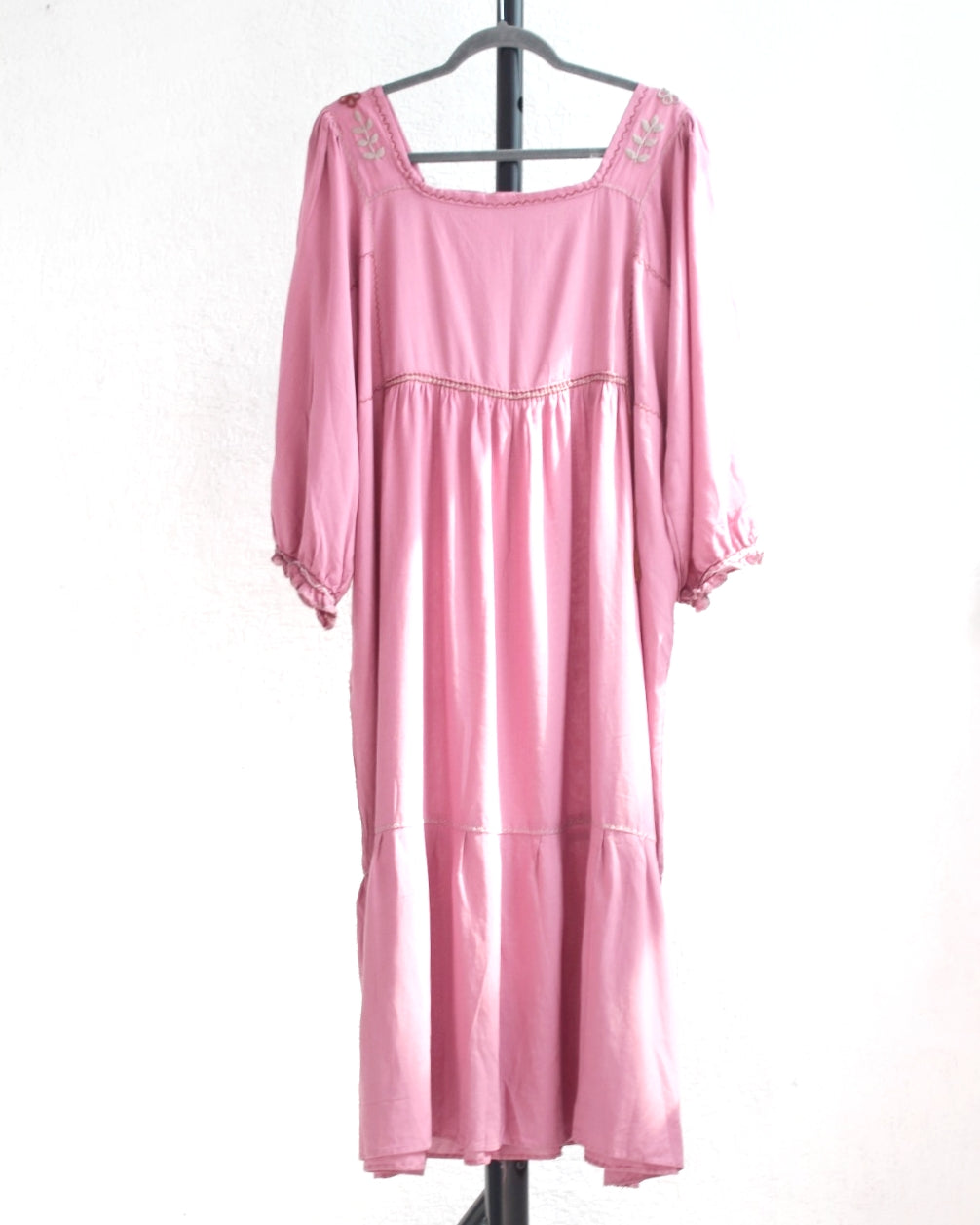 Vestido Julia Flores Manga 3/4 XL/ XXL Rosa 2