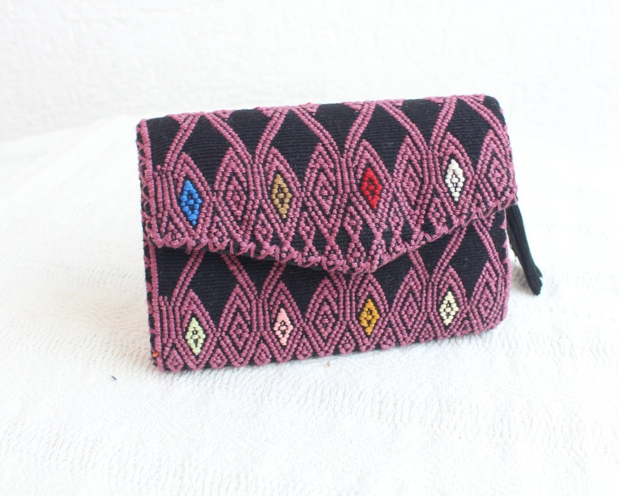 Cartera Rizado Vino Negro