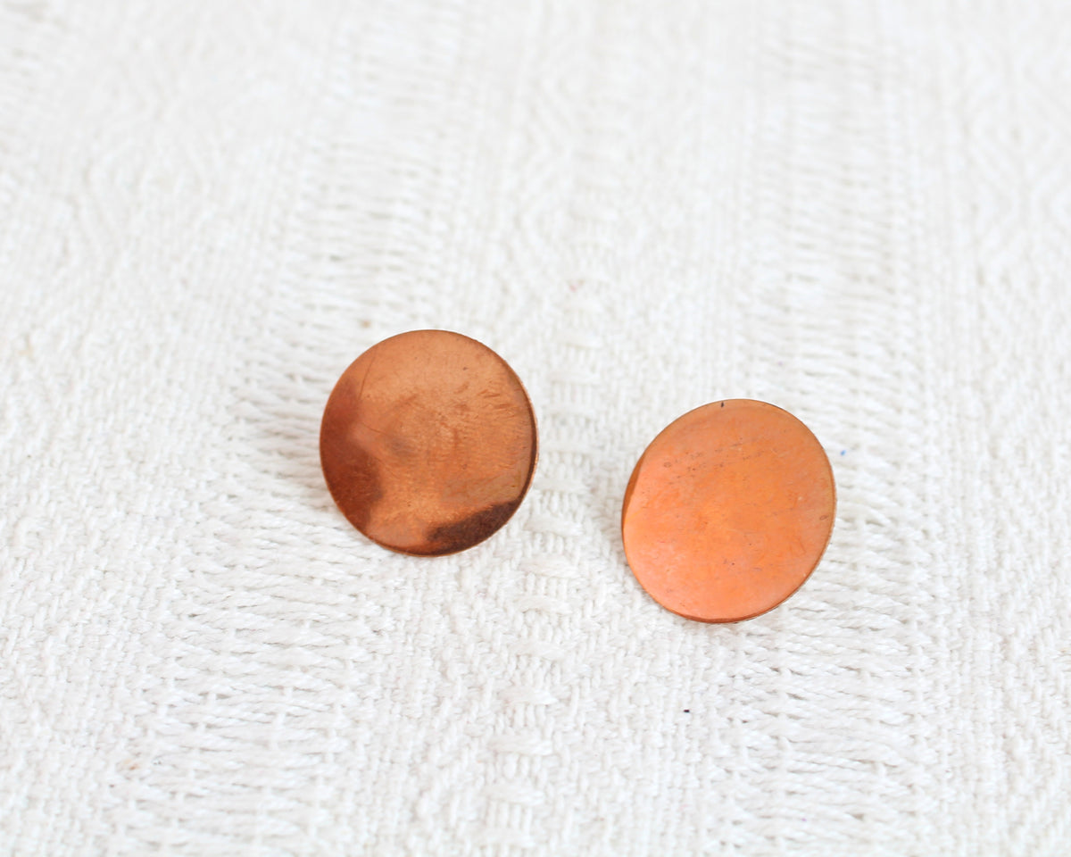 Aretes Cobre Botón