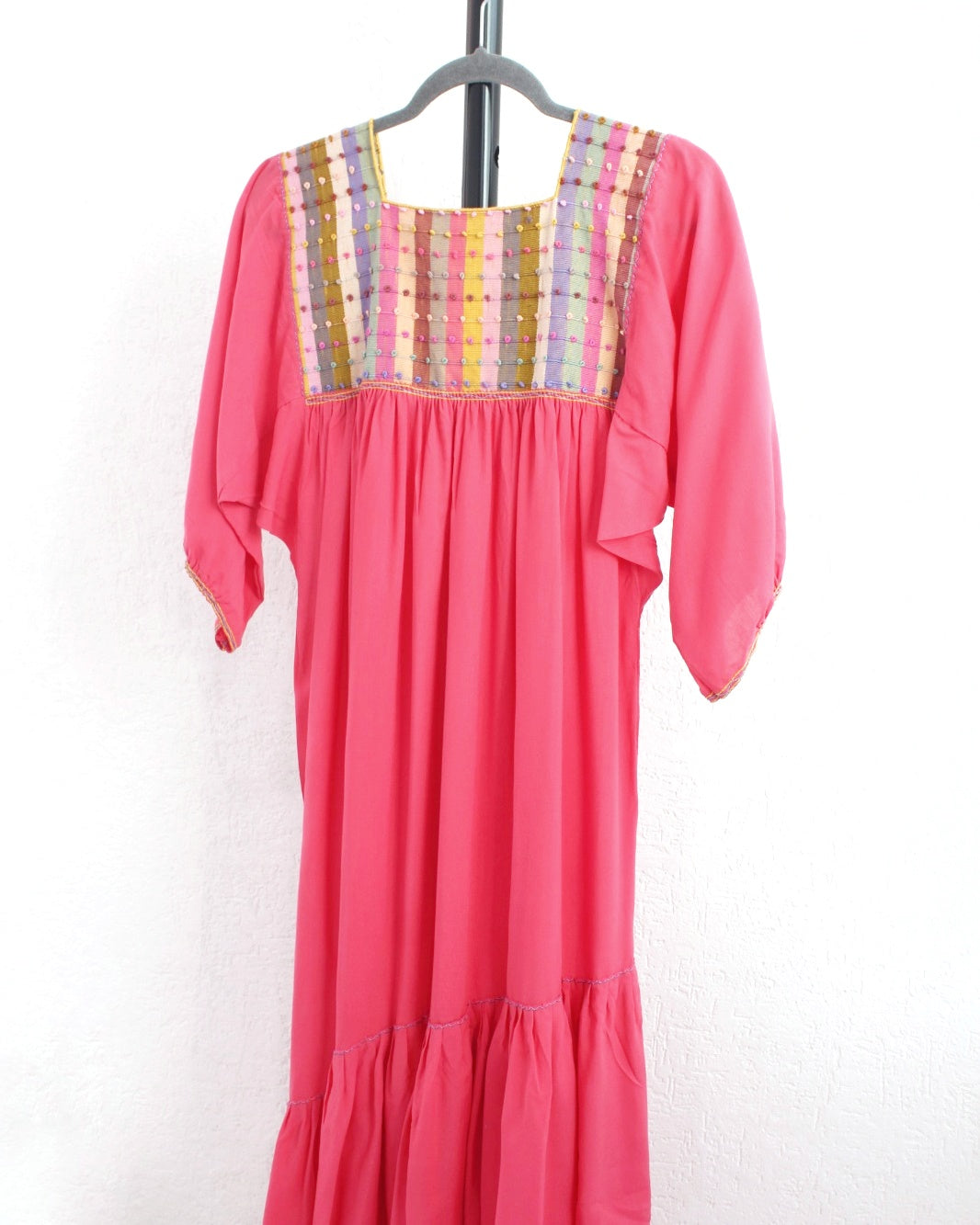 Vestido Nuditos 3/4 Manga Coral