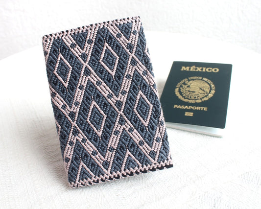 Porta Pasaporte Cosmo Rosa Gris