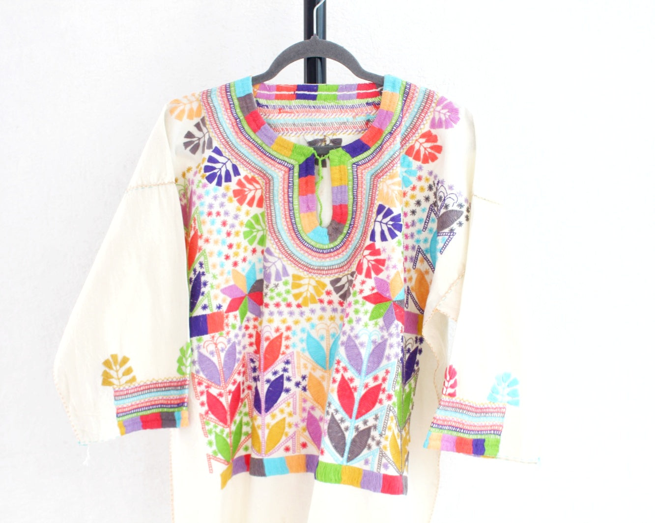 Blusa Milpa L - XL Gris Lila Verde