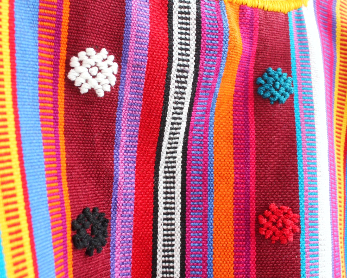 Huipil Corto Pantheló Vino Naranja