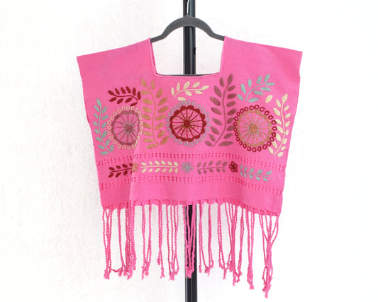 Crop Top Flores Rococo Rosa