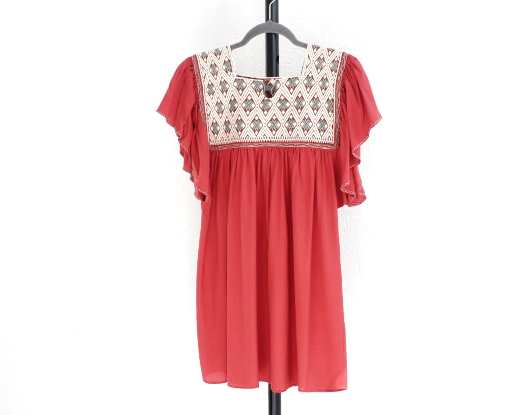 Blusa Juana Naranja Blanco Unitalla