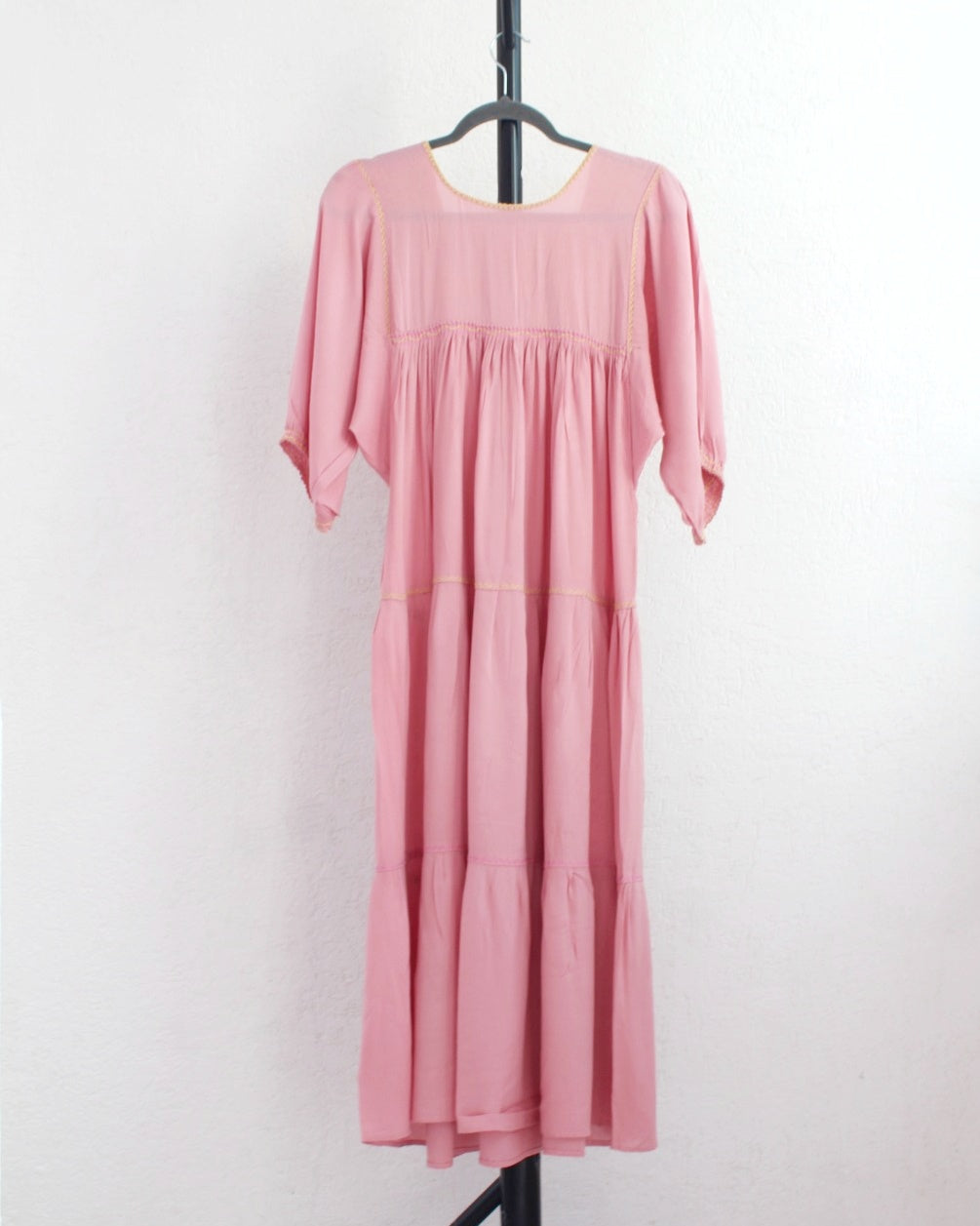 Vestido Maria Flores Rosa Amarillo Verde L / XL