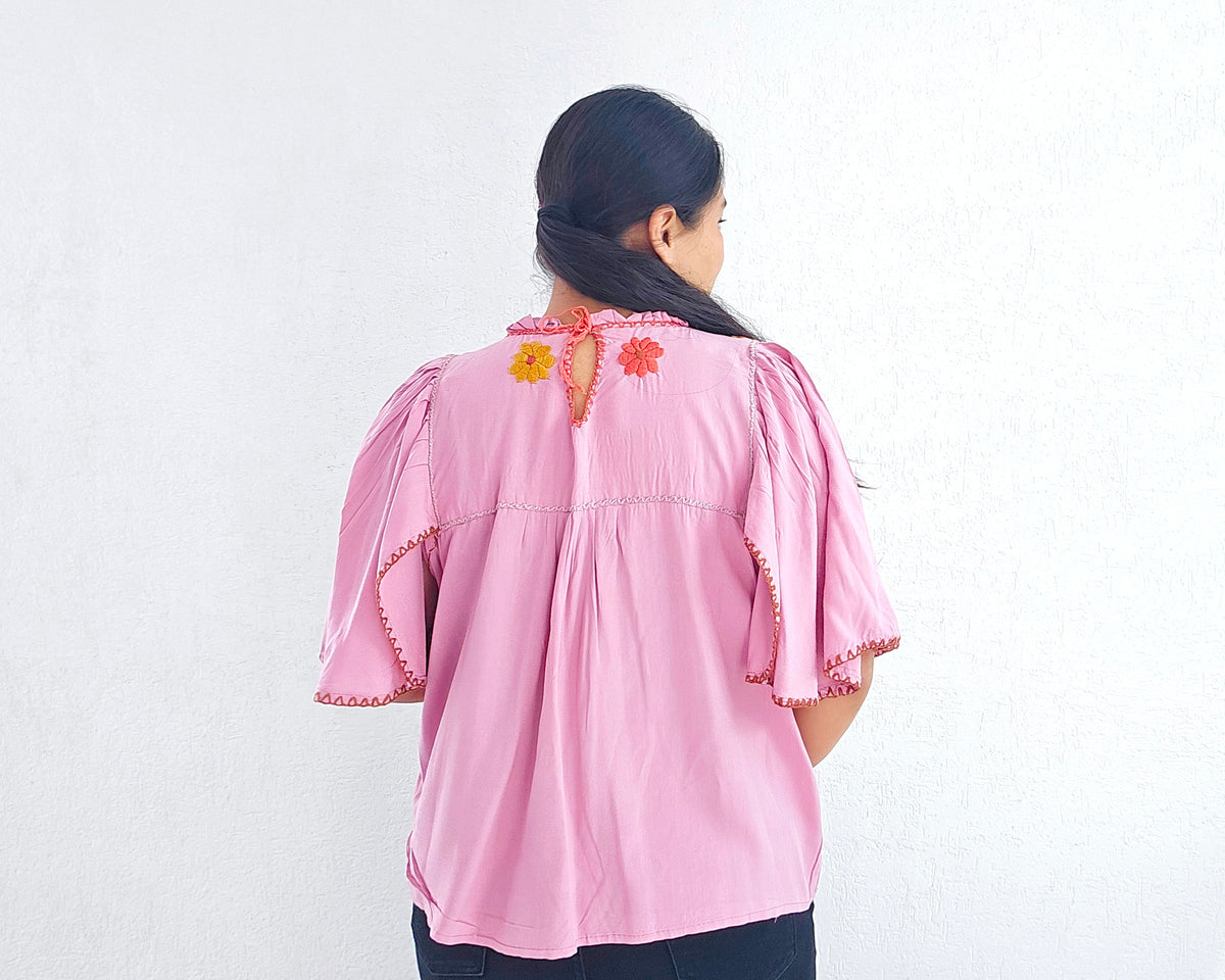 Blusa Olivia Rosa Claro Unitalla