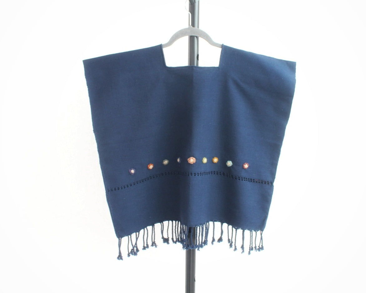 Top Florecitas Azul Marino