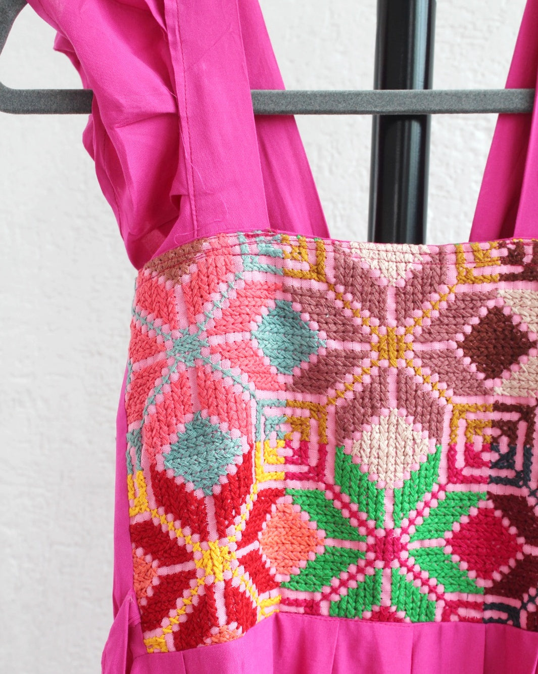 Vestido Anita Telar Largo Rosa Mx