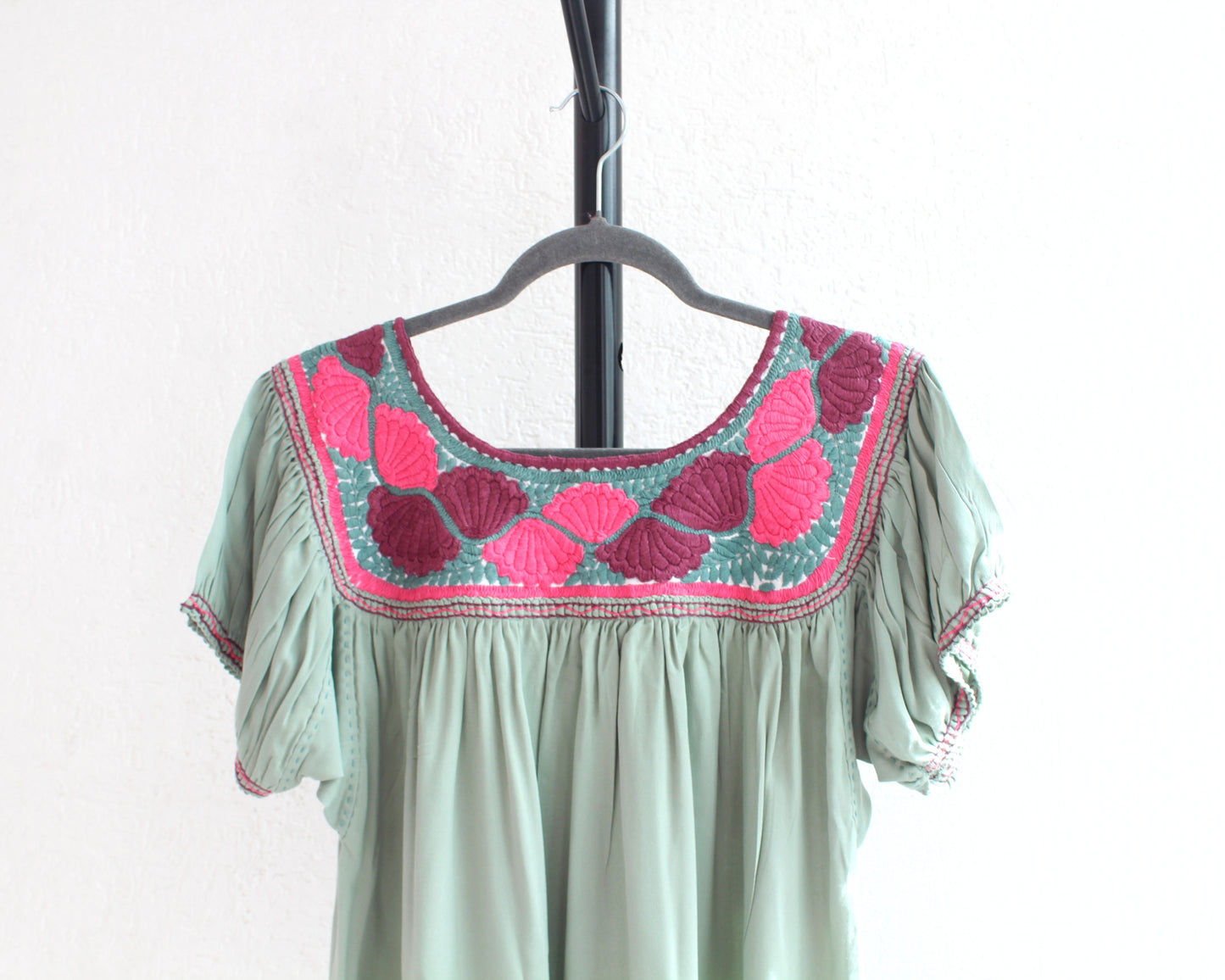 Blusa Aguacatenango Menta Rosa Vino
