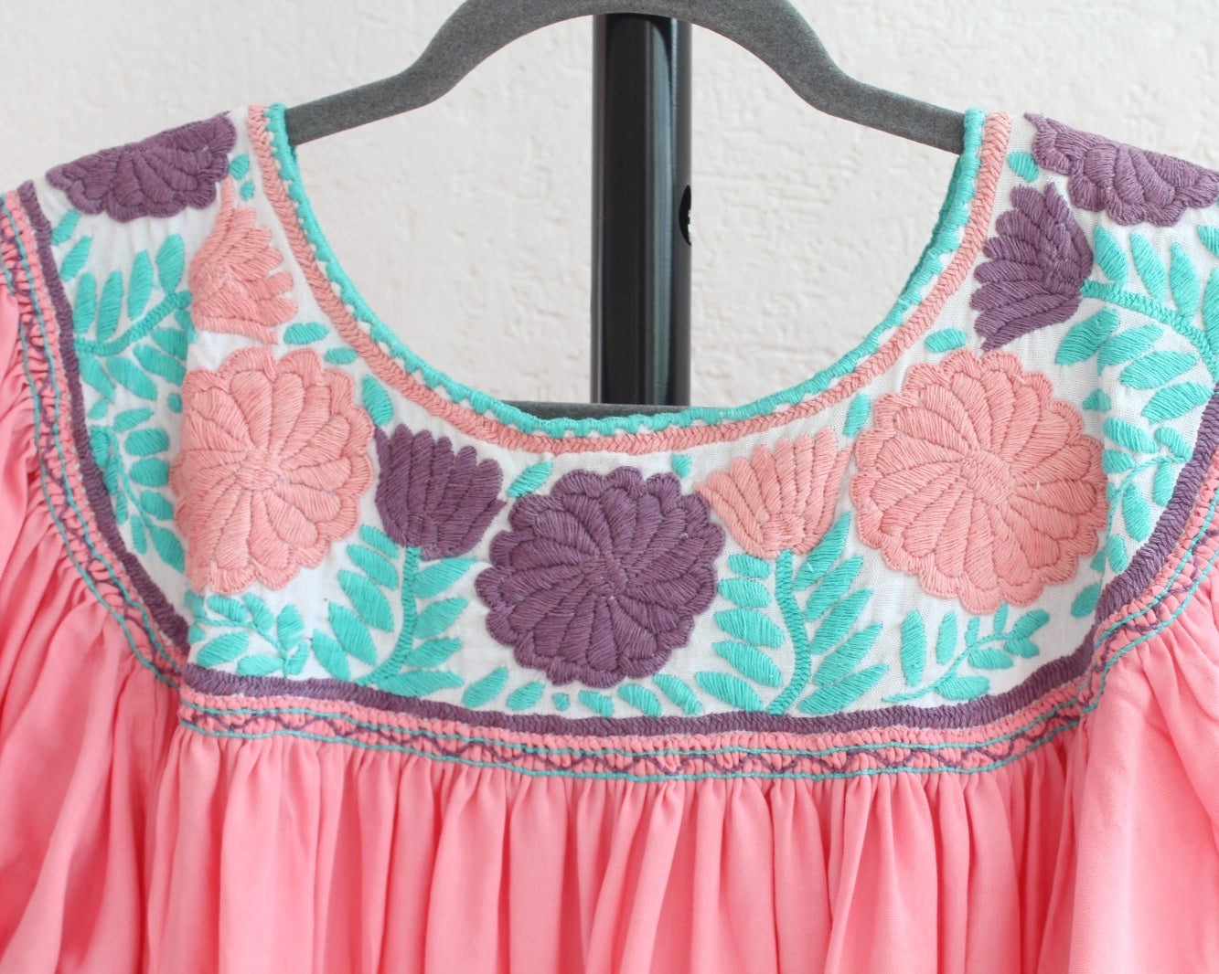 Blusa Aguacatenango Rosa Morado Turquesa