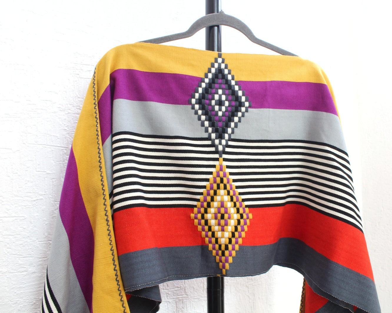 Jorongo Rombos Amarillo Violeta Gris