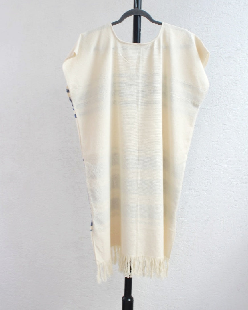 Huipil Largo Ali Natural Azul Rey XL XXL