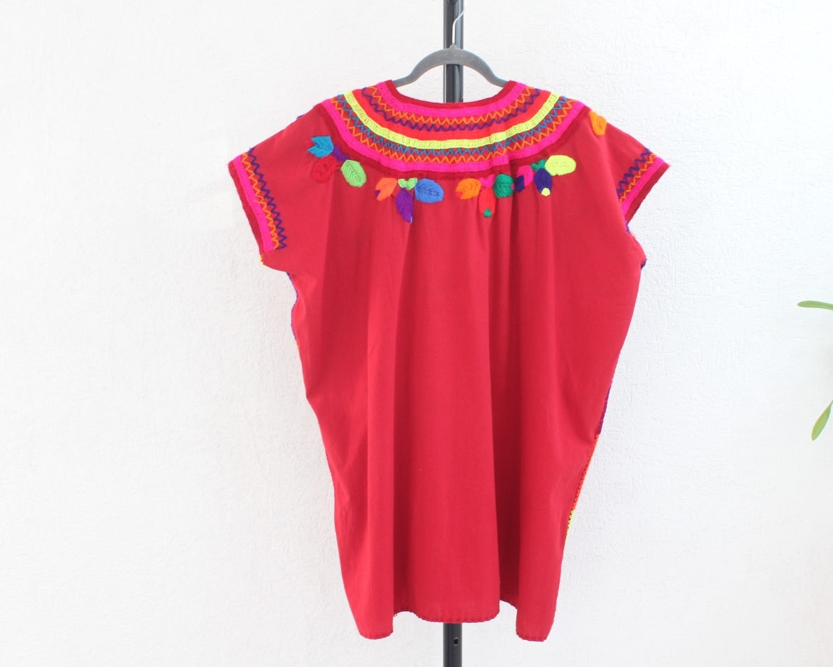 Blusa Ana Hojas Rojo Colores 2XL