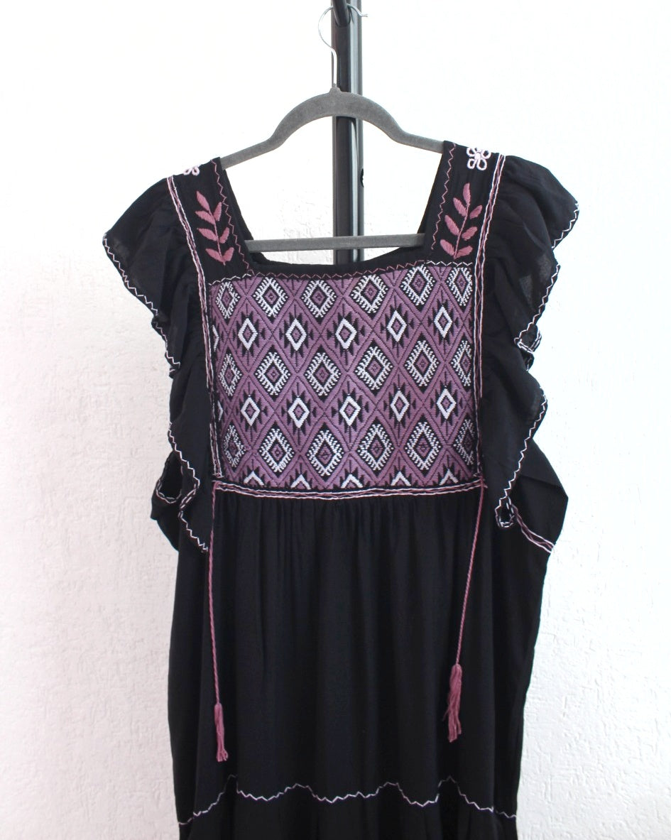 Vestido Josefina Negro Marsala  Unitalla