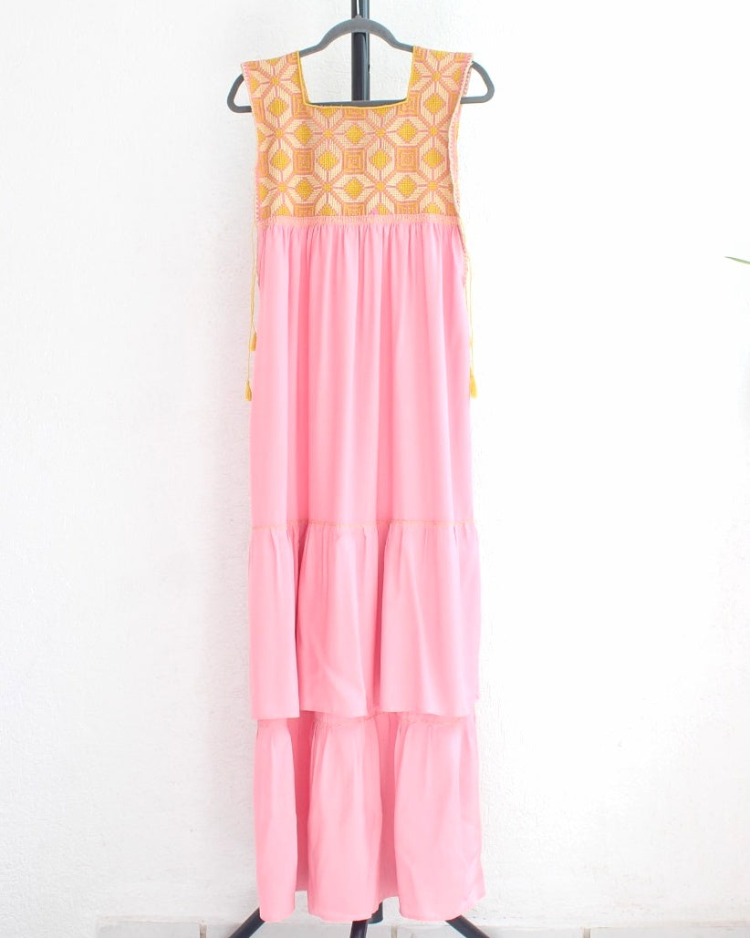 Vestido Teresa Rosa Amarillo Unitalla