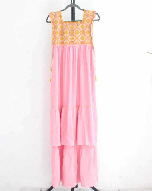 Vestido Teresa Rosa Amarillo Unitalla