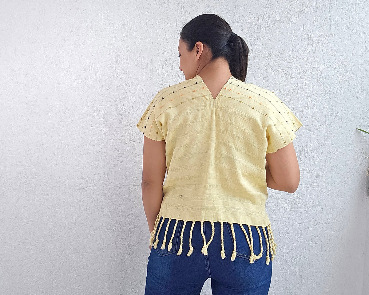 Huipil Cristy Amarillo Unitalla