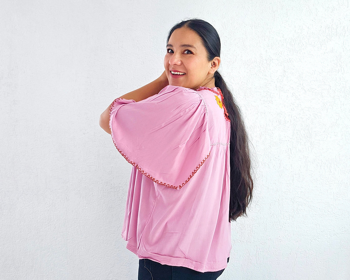 Blusa Olivia Rosa Claro Unitalla