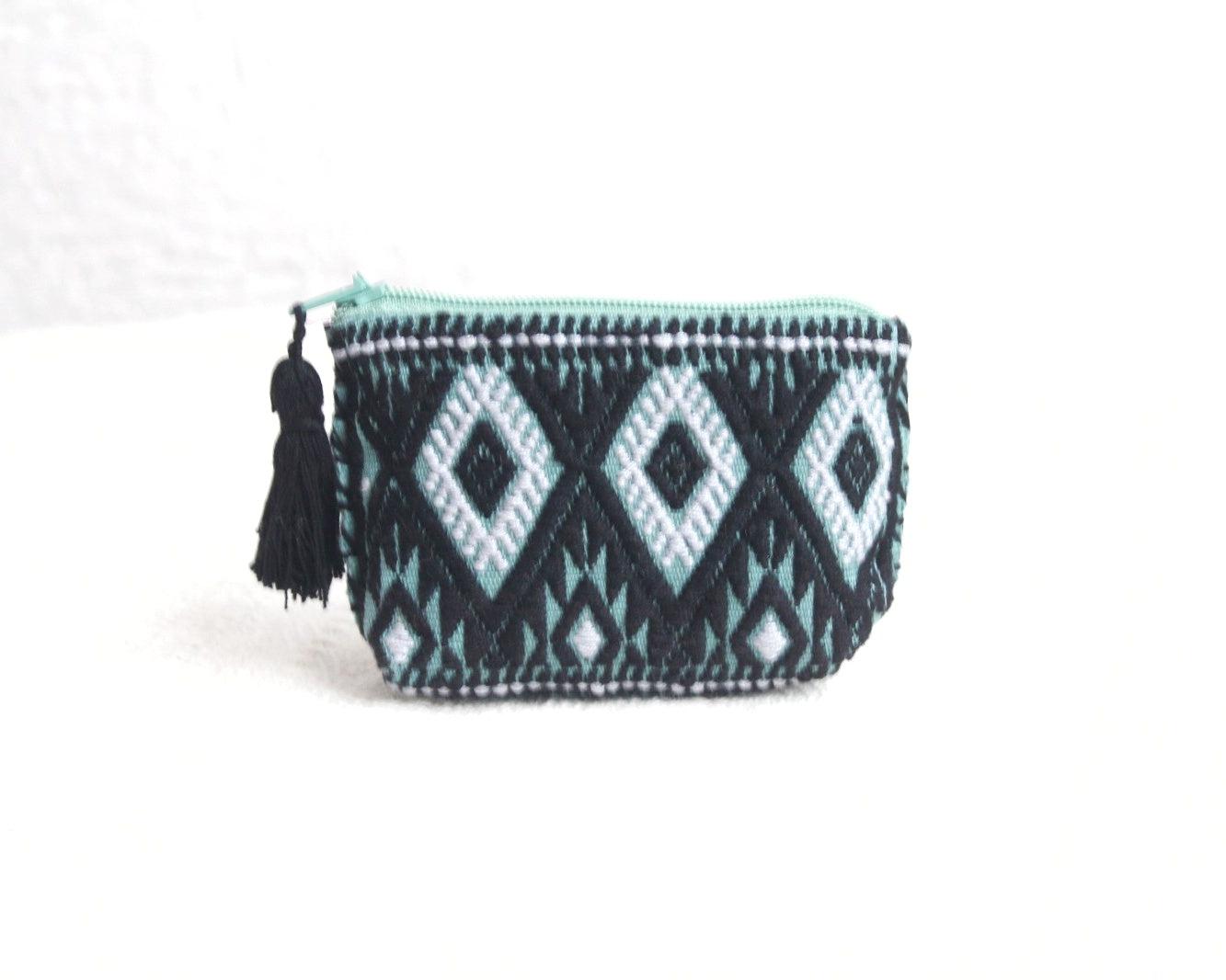 Mini Monedero Estrellas Blanco Menta