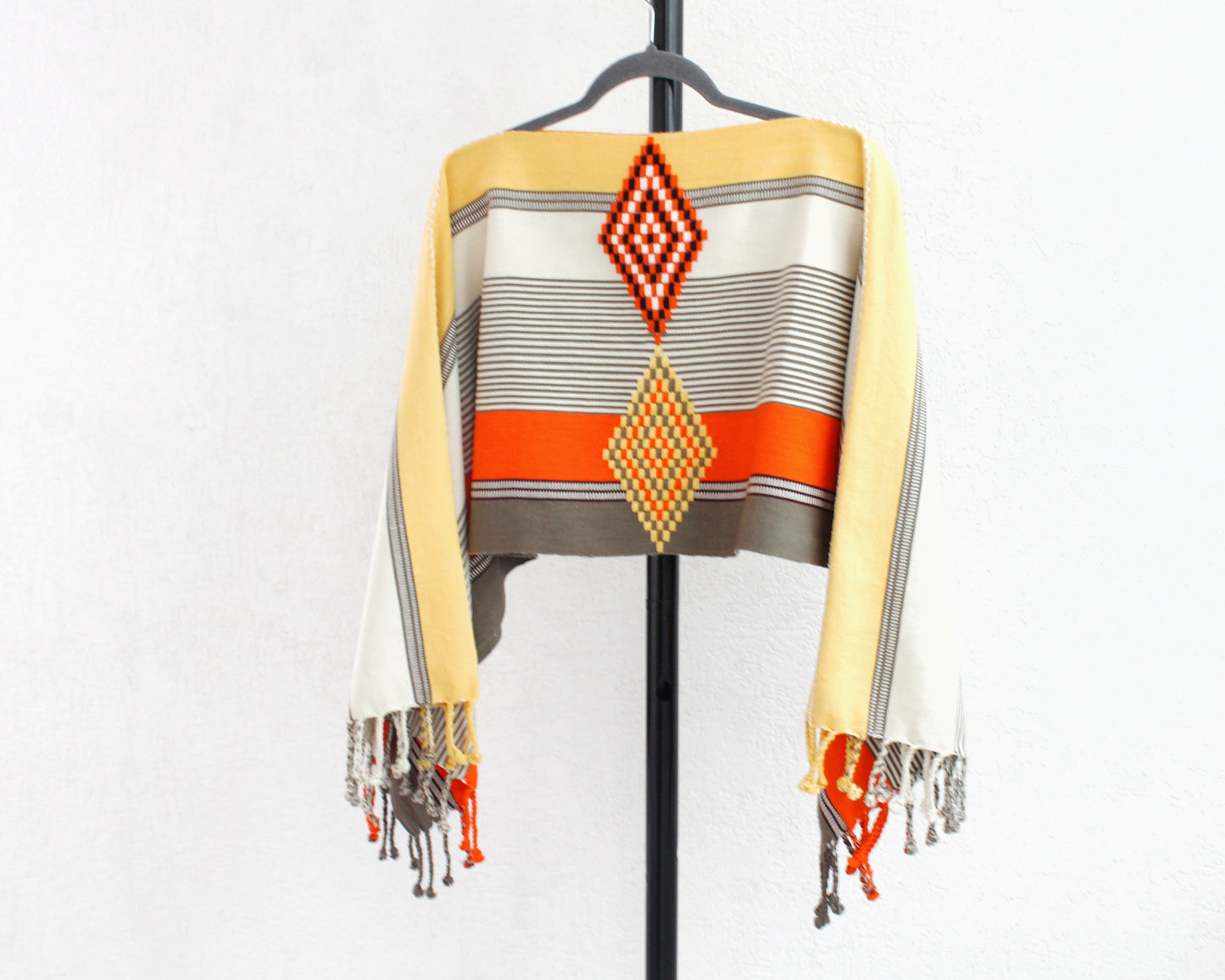 Jorongo Lineas Amarillo Gris Naranja