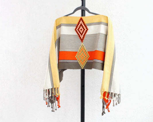 Jorongo Lineas Amarillo Gris Naranja