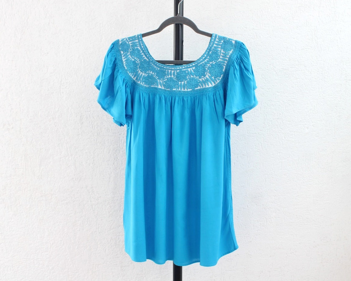 Blusa Aguacatenango Azul celeste
