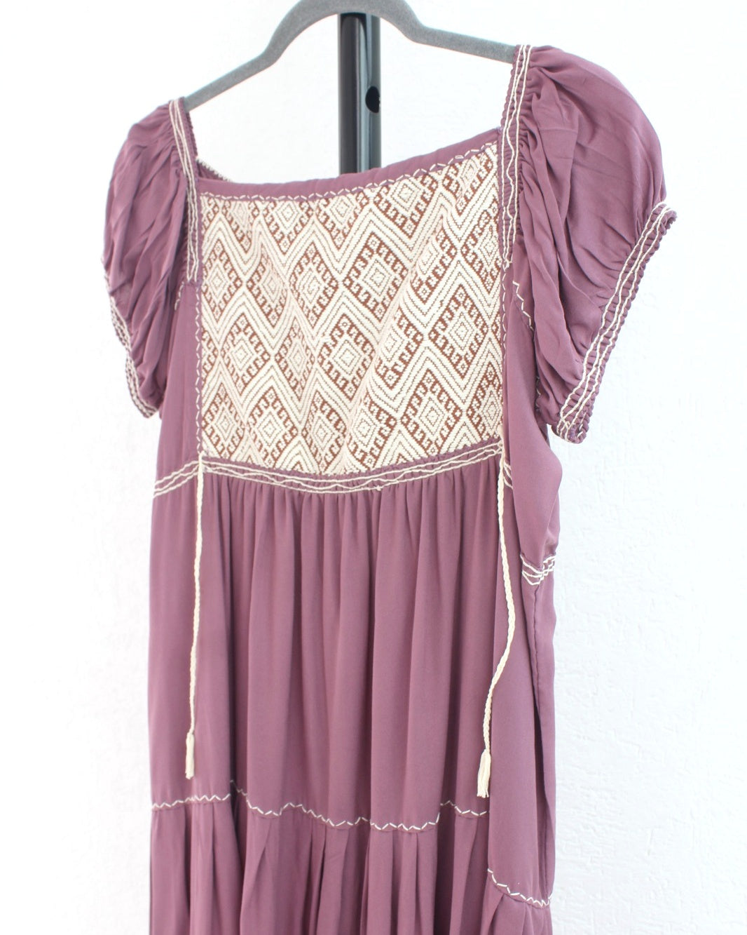 Vestido Gloria Rosa Palo Crema S M L