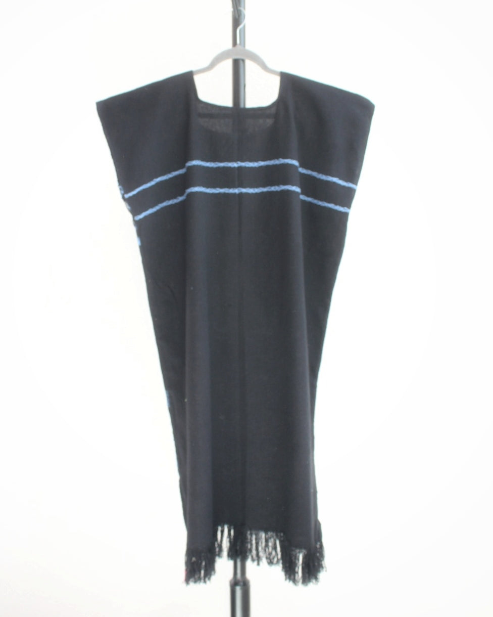 Huipil Ali Negro Azul Claro XL XXL