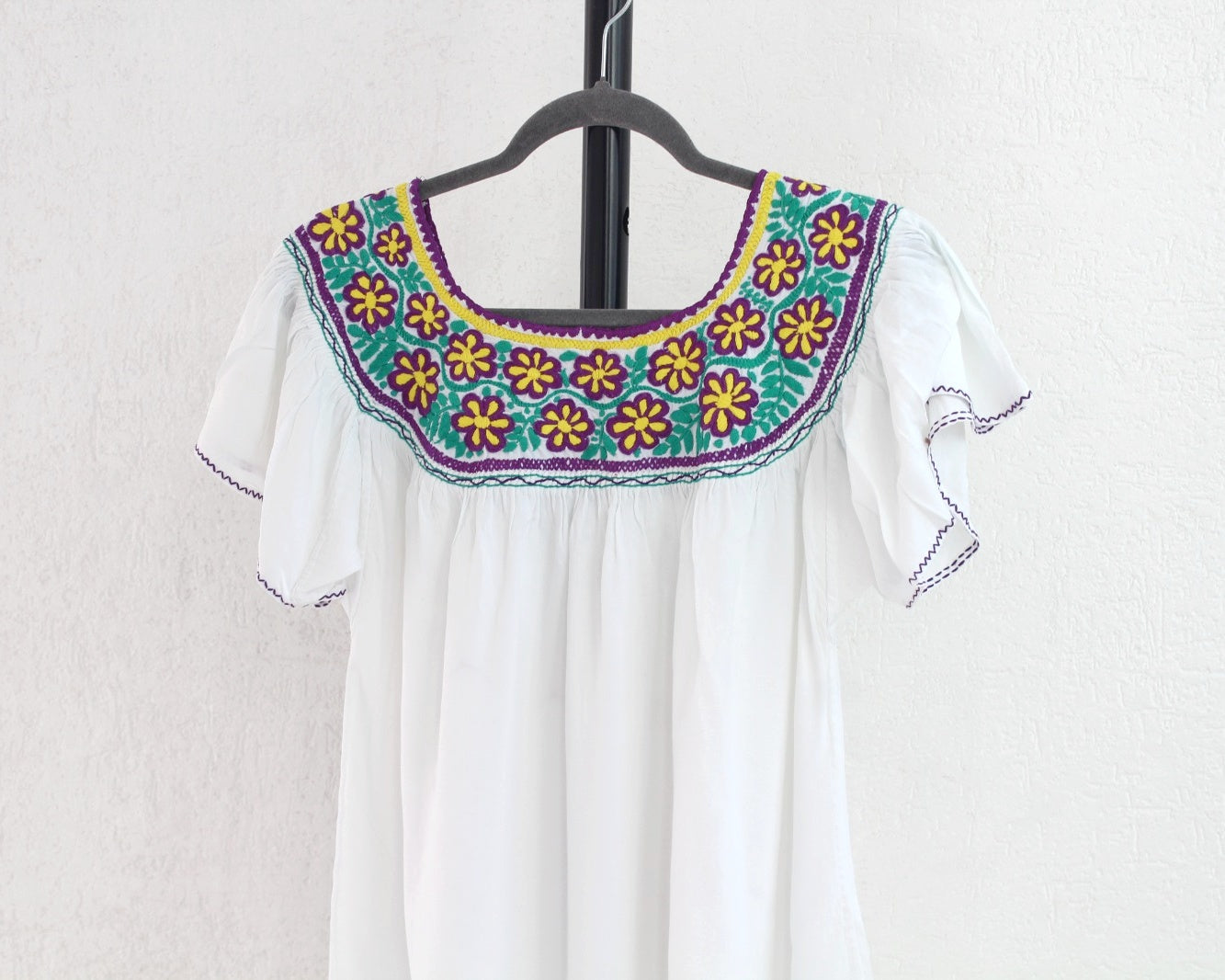 Blusa Aguacatenango Blanco Morado