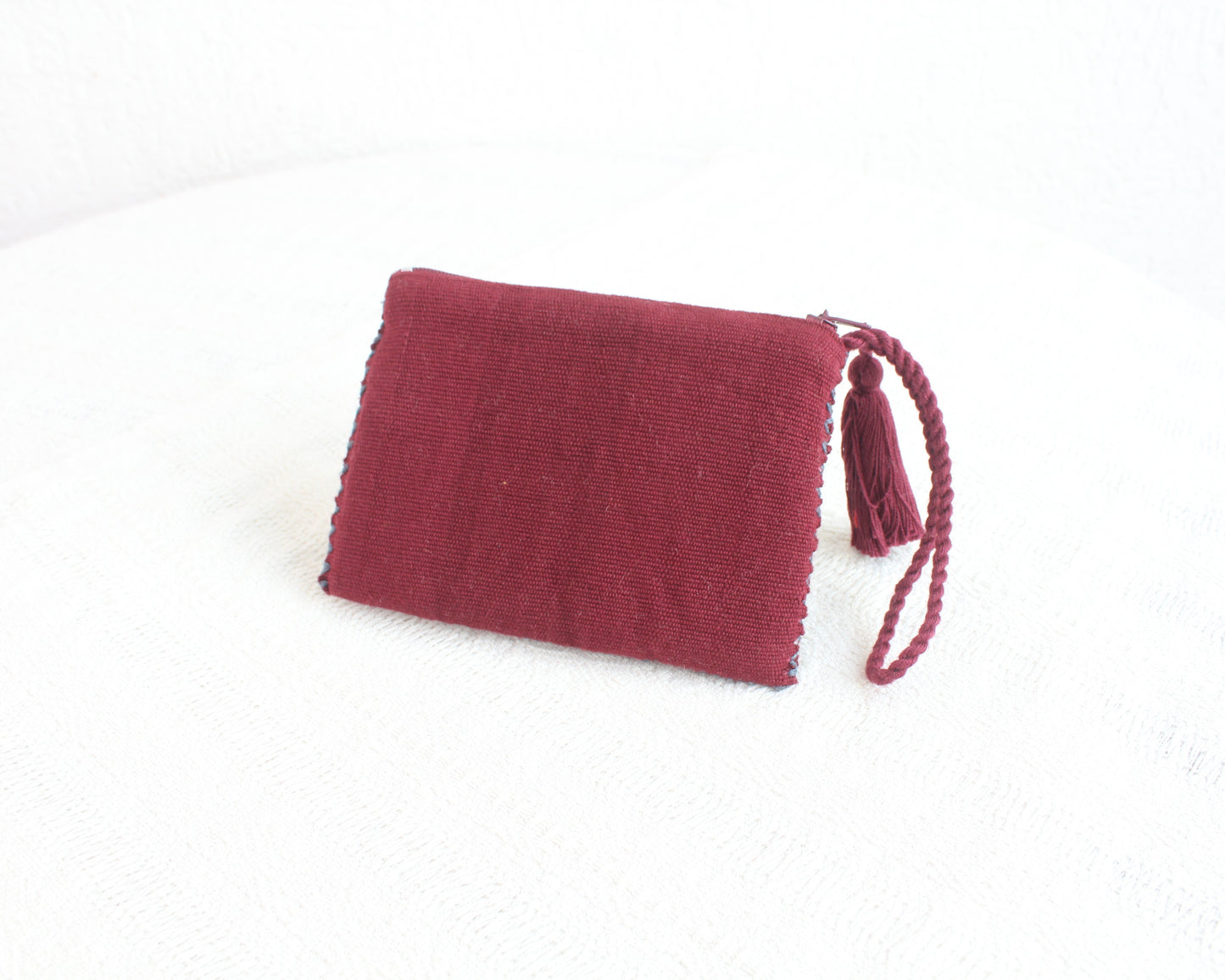 Monedero Flores Gris Vino