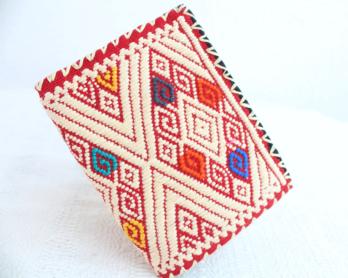Tarjetero Cosmo Beige Rojo
