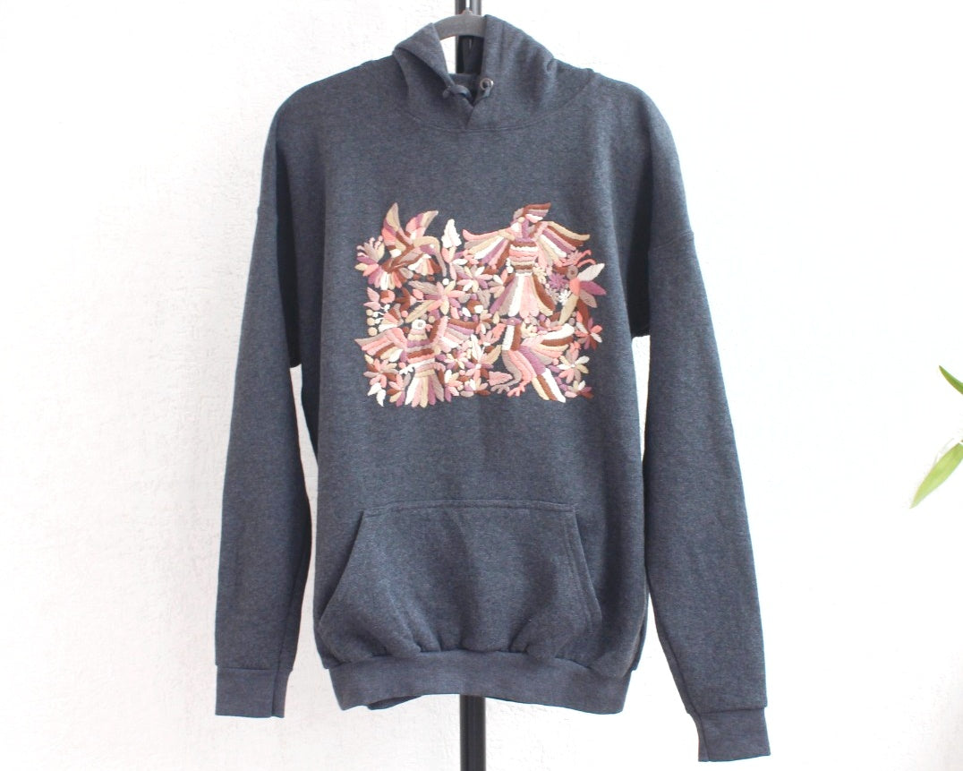Sudadera XL Tenango Gris Oxfort Rosa