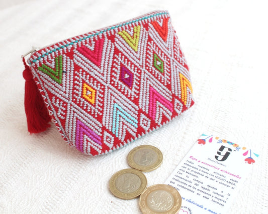 Monedero Estrellas Colores Rojo