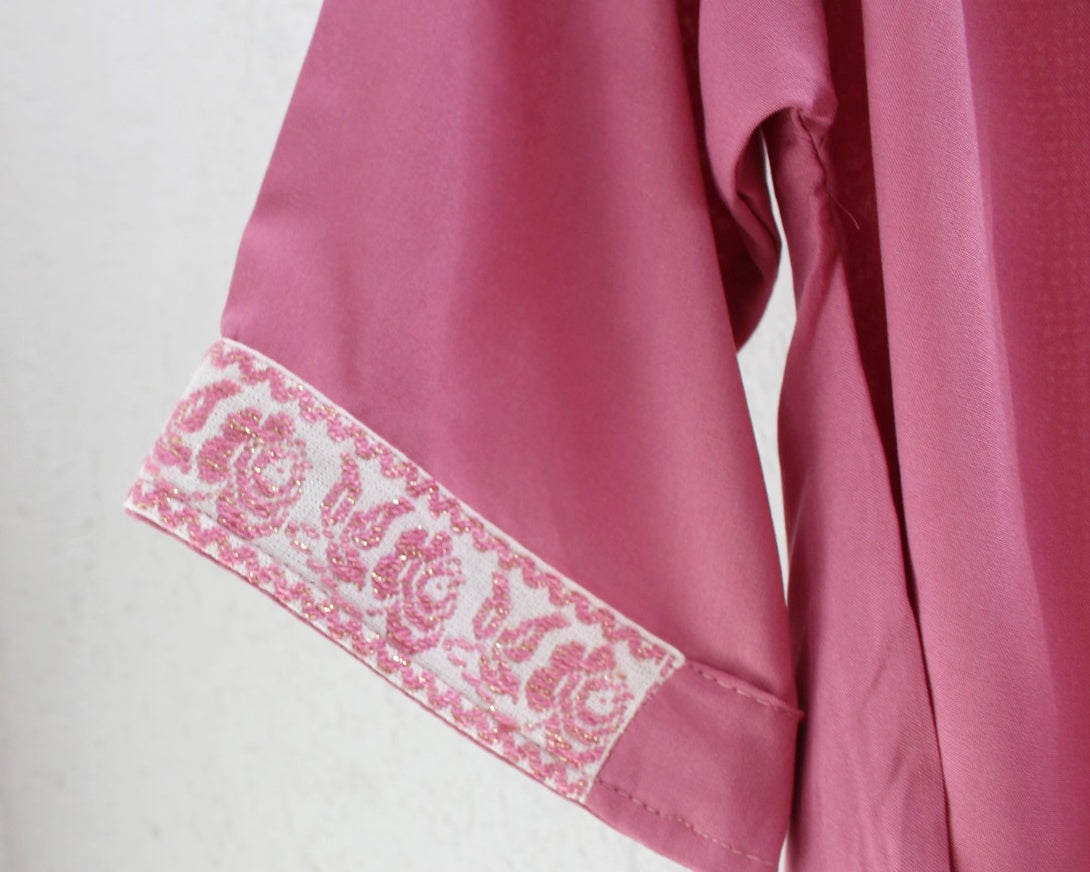 Blusa Cuello V Palo de Rosa Rosas