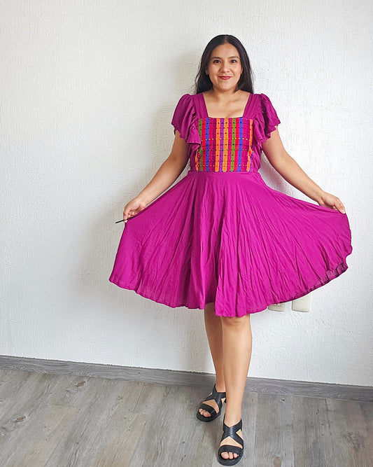 Vestido Anita Corto Nuditos Bugambilia