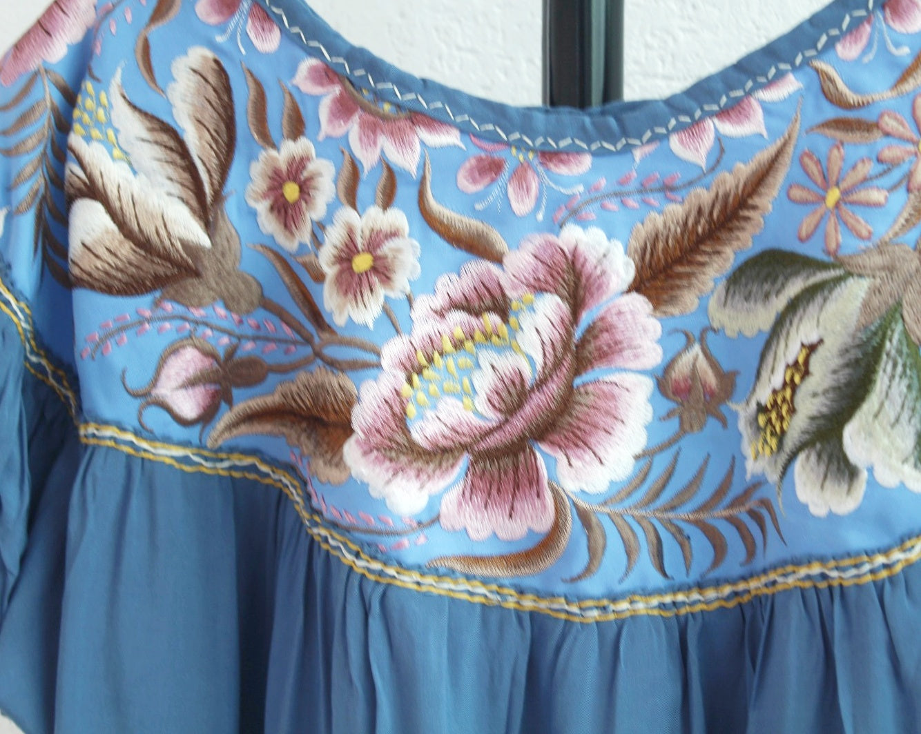 Blusa Abigail Flores Azul XXL - XXXL