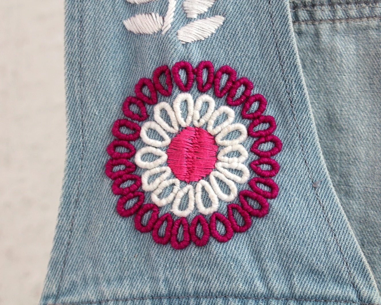 Chaleco Rococo Rosa Blanco Unitalla