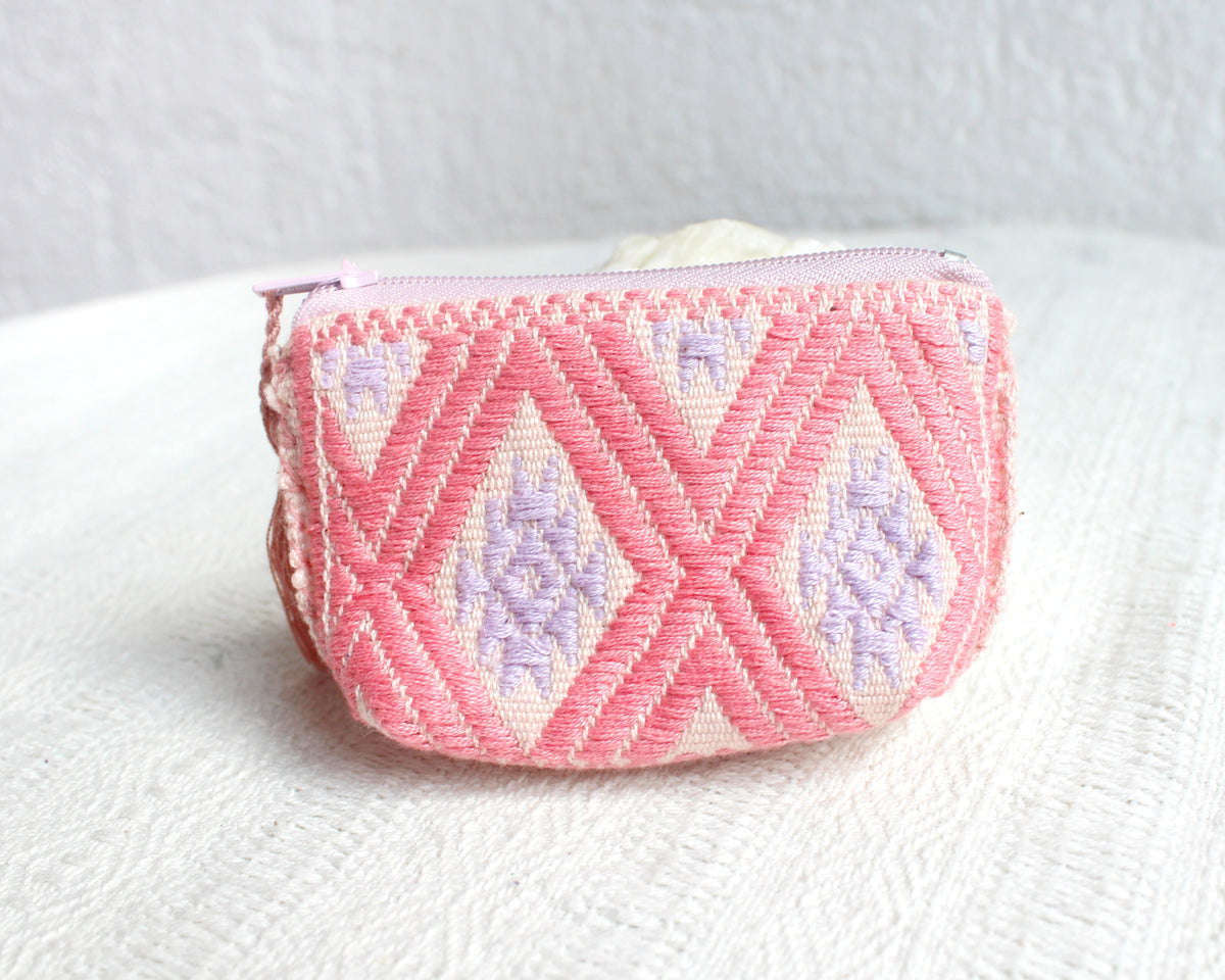 Mini Monedero Estrellas Lila Coral