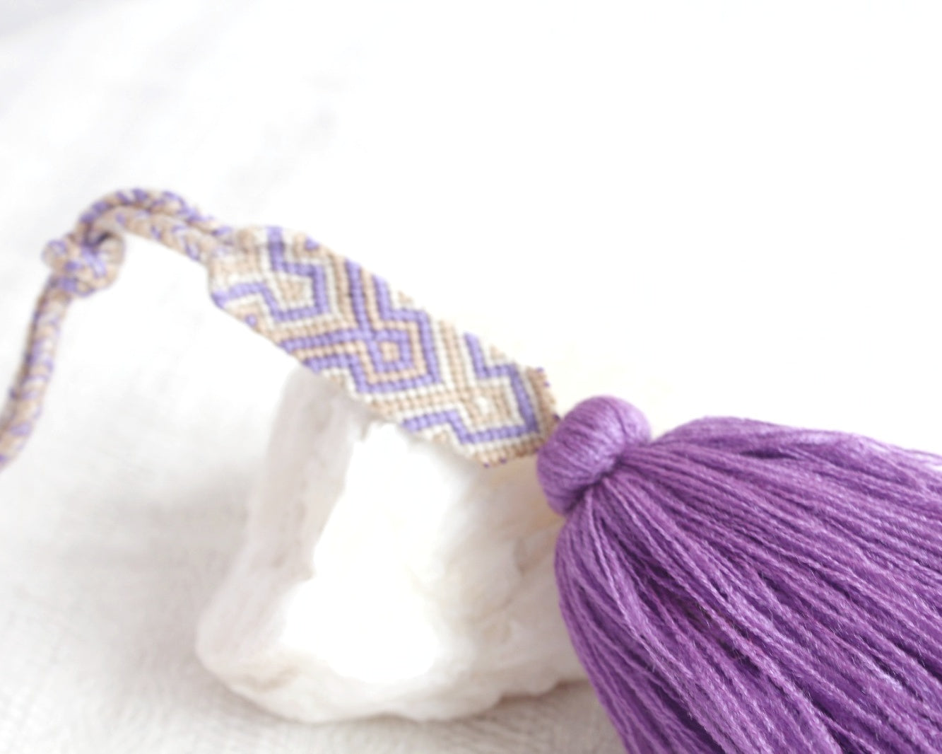 Campanitas con pulsera Morado Lila Rosa
