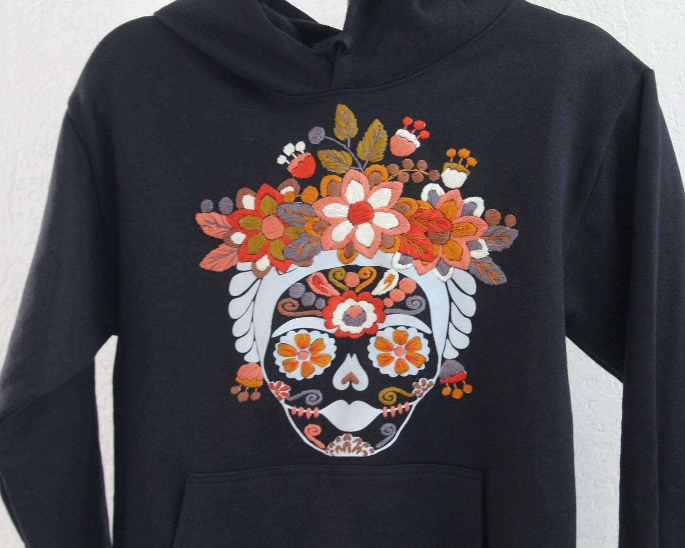 Sudadera M Catrina Negro Naranja