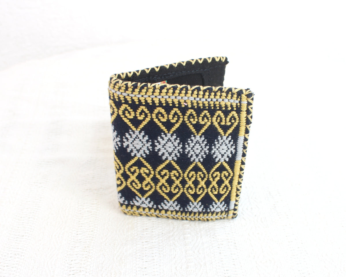 Tarjetero Estrellitas Amarillo Blanco
