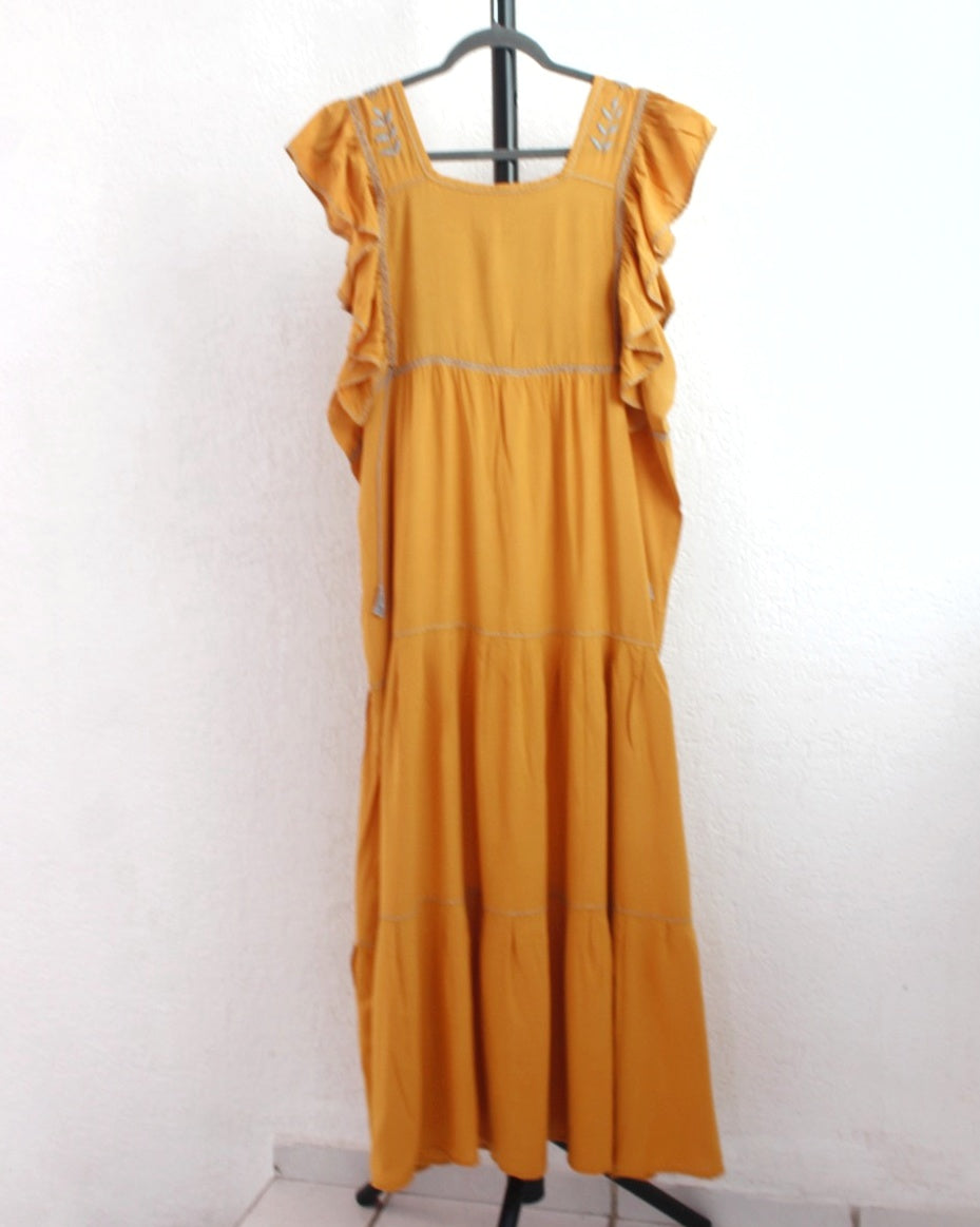 Vestido Josefina Amarillo Gris Unitalla