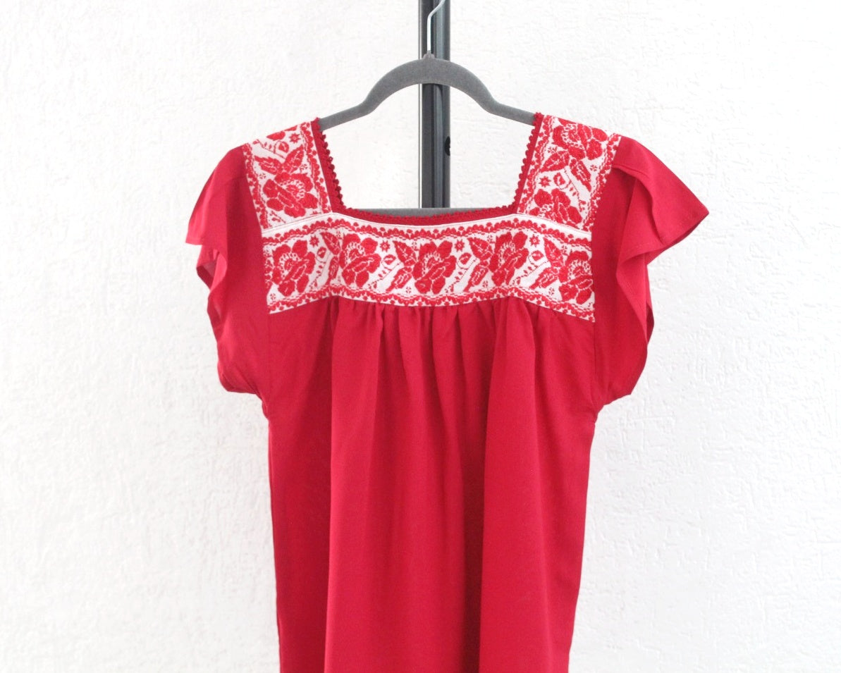 Blusa Tania Rojo Rosas